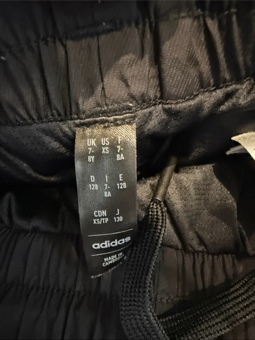 adidas Black Jogger Cargo Pants with White Stripes - Picture 2 of 2